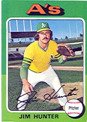 1975 Topps Mini Baseball Cards      230     Jim Hunter